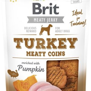 Brit Brit Jerky Snack - Turkey Meaty Coins 80g - 1 zdjęcie