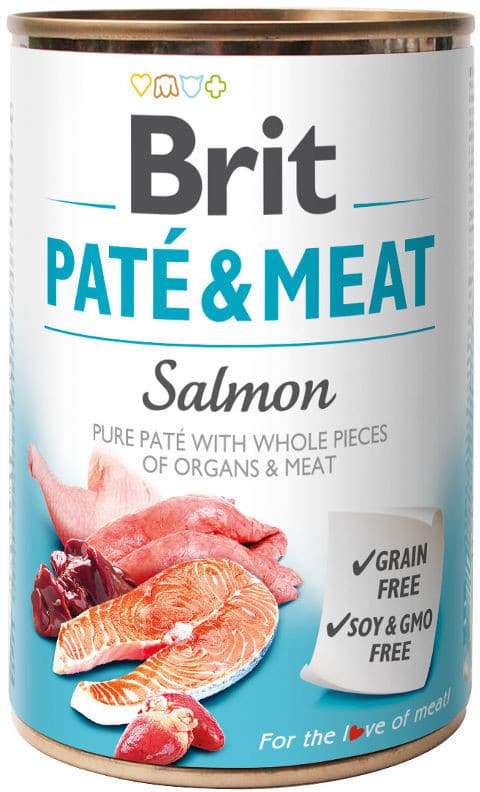 Brit Care Pies Brit Pate&Meat SALMON 400g - 1 zdjęcie