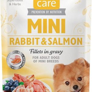 Brit Care Pies Care MINI Rabbit&Salmon Karma z królikiem i łososiem dla psa 85g - 1 zdjęcie