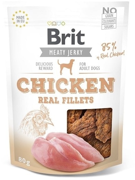 BRIT meaty jerky  CHICKEN real fillets - 1 zdjęcie