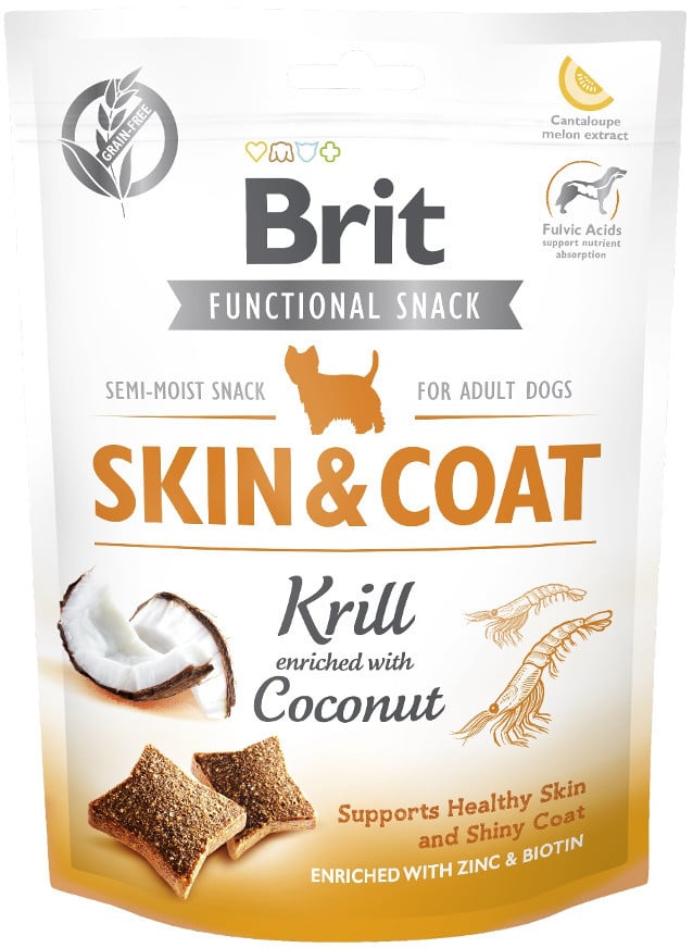 Brit Premium Pies Brit Care Przysmak Functional Snack Skin&Coat dla psa op. 150g - 1 zdjęcie