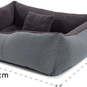 Brunolie Brunolie Emma, legowisko/kosz dla psa, możliwość prania, antypoślizgowe, oddychające, materac dwustronny, poduszka, rozmiar L (100 x 30 x 90 cm) - 1 zdjęcie