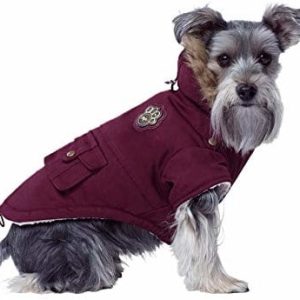 Canada Pooch parka/kurtka dla psów, styl wojskowy, rozmiar 14+ W, kasztanowy brązowy - 1 zdjęcie