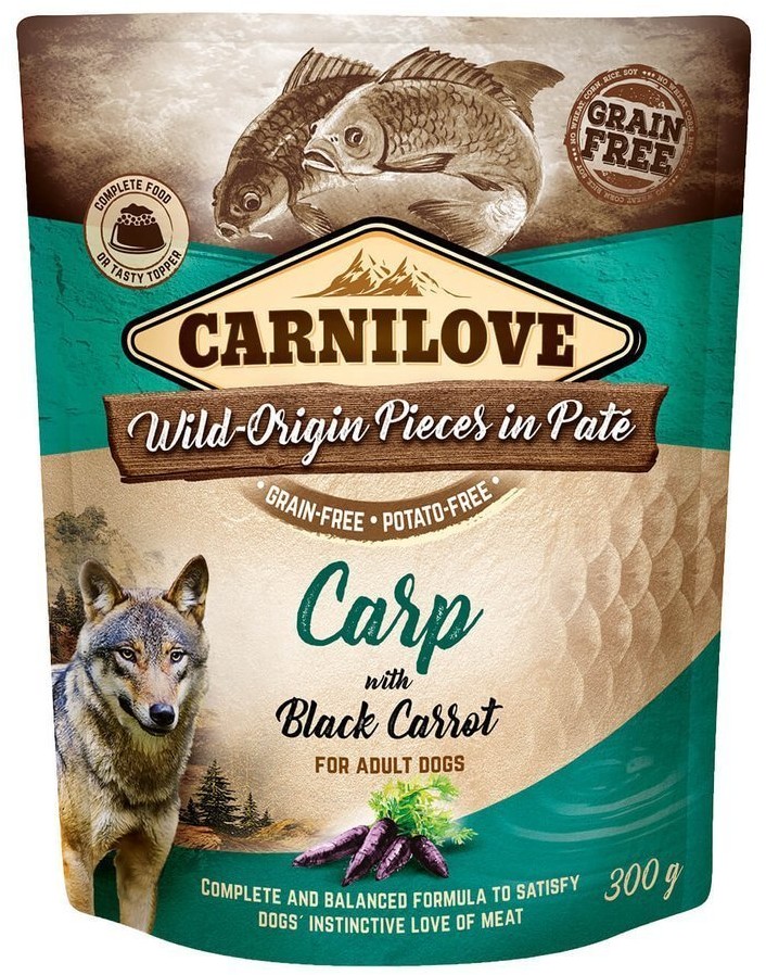 Carnilove Dog Pouch Carp&Black Carrot 300g - 1 zdjęcie