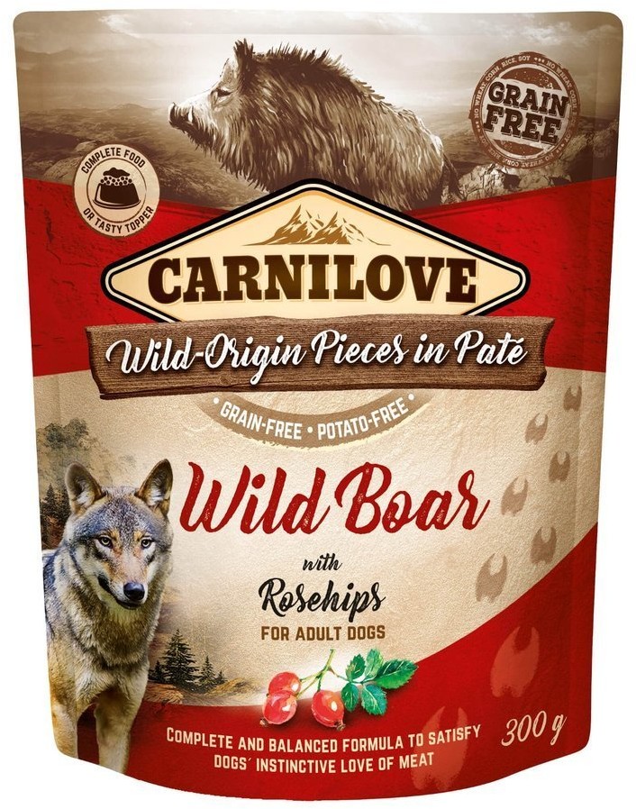 Carnilove Dog Pouch Wild Boar&Rosehips 300g - 1 zdjęcie