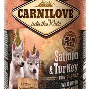 Carnilove Wild Meat Salmon & Turkey Puppy - łosoś i indyk puszka 400g - 1 zdjęcie
