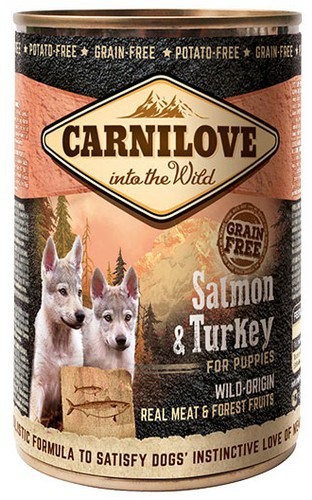 Carnilove Wild Meat Salmon & Turkey Puppy - łosoś i indyk puszka 400g - 1 zdjęcie