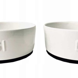 Ceramiczne miski dla psa 1400 ml czarne Zestaw - 1 zdjęcie