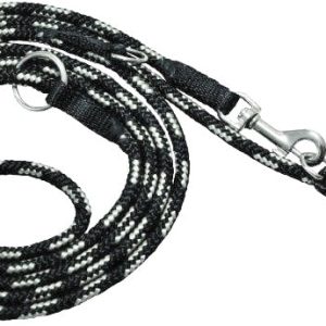 Chaba Smycz linka czarno biała 12mm/120cm PCHBB12 - 1 zdjęcie