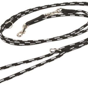 Chaba Smycz Linka regulowana czarno beżowa 14mm/220cm PCHBB41 - 1 zdjęcie