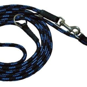 Chaba Smycz Linka regulowana czarno niebieska 6mm/220cm PCHBB46 - 1 zdjęcie