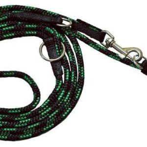 Chaba Smycz Linka regulowana czarno zielona 12mm/220cm PCHBB53 - 1 zdjęcie
