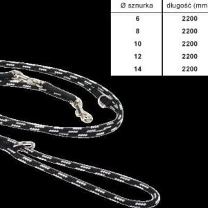 Chaba smycz regulowana linka 12 mm Czerwona - 1 zdjęcie