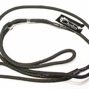 Chaba Smycz ringówka - 8mm czarna - 1 zdjęcie