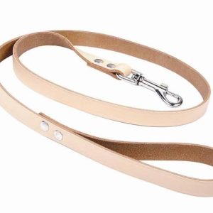 Chaba Smycz skórzana kolor naturalny 20mm 130cm - 1 zdjęcie