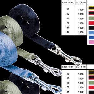 Chaba Smycz taśma 12 mm Błękitna - 1 zdjęcie