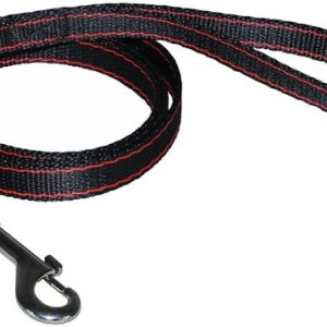 Chaba Smycz taśma czarna z czerwonym 20mm/130cm PCHBC04 - 1 zdjęcie