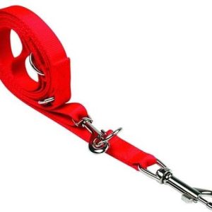 Chaba Smycz taśmowa regulowana kolor: czerwony 12mm / 270cm - 1 zdjęcie