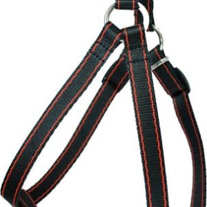 Chaba Szelki regulowane czarne z czerwonym [rozmiar 3] 16mm/60cm PCHBE22 - 1 zdjęcie