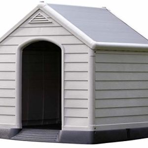 Chalet-Jardin Chalet Jardin 12  921177 legowisko piętrowe ogród dla psów PCW/żywica syntetyczna beżowa/brązowa 99 x 95 x 99 cm - 1 zdjęcie