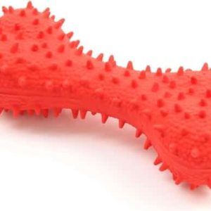 Chico Chico Zabawka latex kość z kolcami czerwona dla psów 15cm - 1 zdjęcie