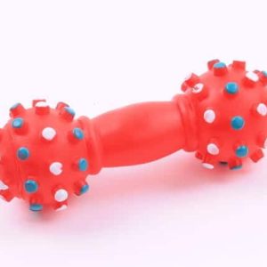 Chico Chico Zabawka vinyl hantel z kolcami czerwony dla psów 18cm - 1 zdjęcie