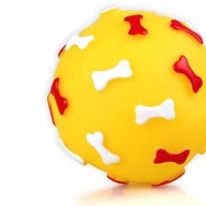 Chico Chico Zabawka vinyl piłka w kostki żółta dla psów 7,6cm - 1 zdjęcie