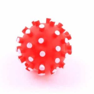 Chico Chico Zabawka vinyl piłka z kolcami czerwona dla psów 7cm - 1 zdjęcie