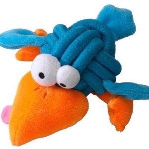 COOCKOO Cookoo węzłów rozmiar L (8 cm) do średnich i dużych psów za sprawą kolorowej TAU węzeł z plueschigen vogelgliedmassen, niebieski 305-431870 - 1 zdjęcie