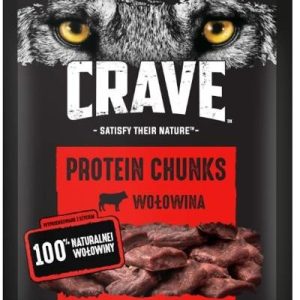 Crave CRAVE Protein Chunks 55g bezzbożowy przysmak dla psa z wołowiną - 1 zdjęcie