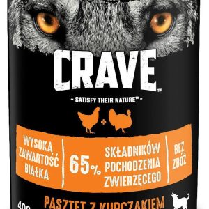 Crave CRAVE puszka 400g pasztet z kurczakiem i indykiem pełnoporcjowa mokra karma bezzbożowa dla dorosłych psów) - 1 zdjęcie