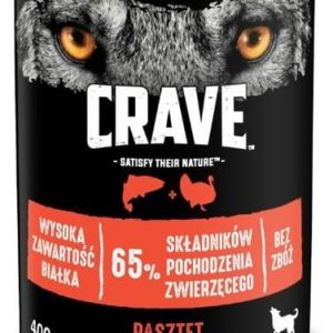 Crave CRAVE puszka 400g pasztet z łososiem i indykiem pełnoporcjowa mokra karma bezzbożowa dla dorosłych psów) - 1 zdjęcie