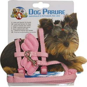 Croci C5079373 nylonowy komplet Leash/Harness wędkarskie Wings, różowy - 1 zdjęcie