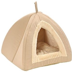 Dehner rozpychacz koty-materiałowa budka findus, ok. 40 x 40 x 35 cm, poliester, Beige - 1 zdjęcie