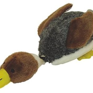 Dehner rozpychacz zabawka dla dzieci Daffy, z kaczym hałasu, ok. 40 x 17 cm, plusz, szary/brązowy 2830503 - 1 zdjęcie