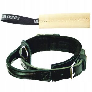 Dingo Gear K9 Obroża Skóra ROZM.40-52CM I Gryzak - 1 zdjęcie