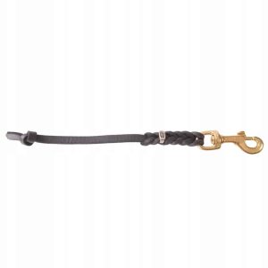 Dingo Gear K9 Smycz Pojedyncza Skóra DŁ.30CM Czerń - 1 zdjęcie
