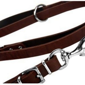 Dingo Smycz Składana Skórzana Natłuszczana 2,5X120-220Cm Brązowa - 1 zdjęcie