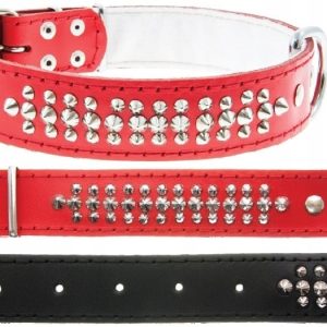 Dino Obroża z ćwiekami czarna 40mm/46cm - 1 zdjęcie