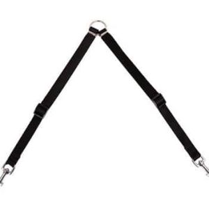 Dino ROZDZIELACZ NA DWA PSY TAŚMA 20MM/25-60CM CZARNAY 2220601 - 1 zdjęcie