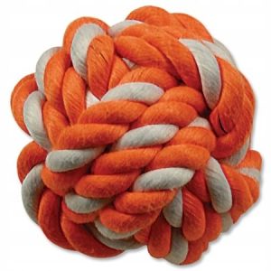 DOG FANTASY Piłka Z Bawełny 12,5 cm motek aport - 1 zdjęcie