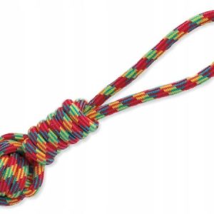 DOG FANTASY Szarpak Wiązany Z Piłka 34 cm kolorowy - 1 zdjęcie