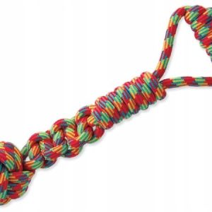 DOG FANTASY Szarpak Wiązany Z Piłka 37 cm kolorowy - 1 zdjęcie