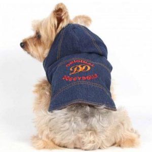 Doggy Dolly DOGGY DOLLY Kurtka jeansowa Original z kapturem XXS 13-15 cm/26-28 cm DARMOWA DOSTAWA OD 95 ZŁ! - 1 zdjęcie