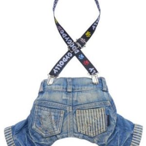 Doggy Dolly DOGGY DOLLY Spodnie z szelkami jeans XXL 68-69 cm/104-106 cm DARMOWA DOSTAWA OD 95 ZŁ! - 1 zdjęcie