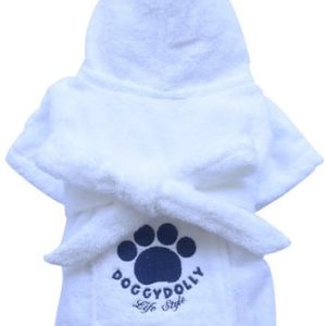 Doggy Dolly DOGGY DOLLY Szlafrok z łapą biały L 31-33 cm/46-48 cm DARMOWA DOSTAWA OD 95 ZŁ! - 1 zdjęcie