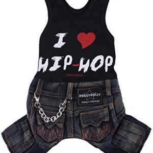 Doggydolly Doggy Dolly bd175 Big Dog psów i Love HipHop kombi do dużych psów, czarna - 1 zdjęcie