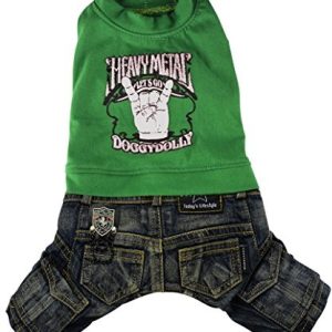 Doggydolly Doggy Dolly C146 Hundekombi Jeans Heavy, Grün, Größe  : Xs - 1 zdjęcie
