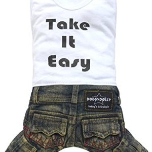 Doggydolly Doggy Dolly C225 Hundekombi Take It Easy, Weiß,, Göße E :  - 1 zdjęcie