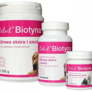 Dolfos Biotyna preparat mineralno witaminowy dla psów poprawia kondycję skóry i sierści tabletki) 90tab - 1 zdjęcie